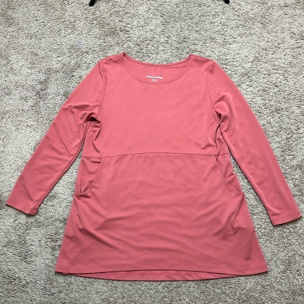 Soft Surroundings Fairfax Tunic womens Rose colored - Picture 2 of 8